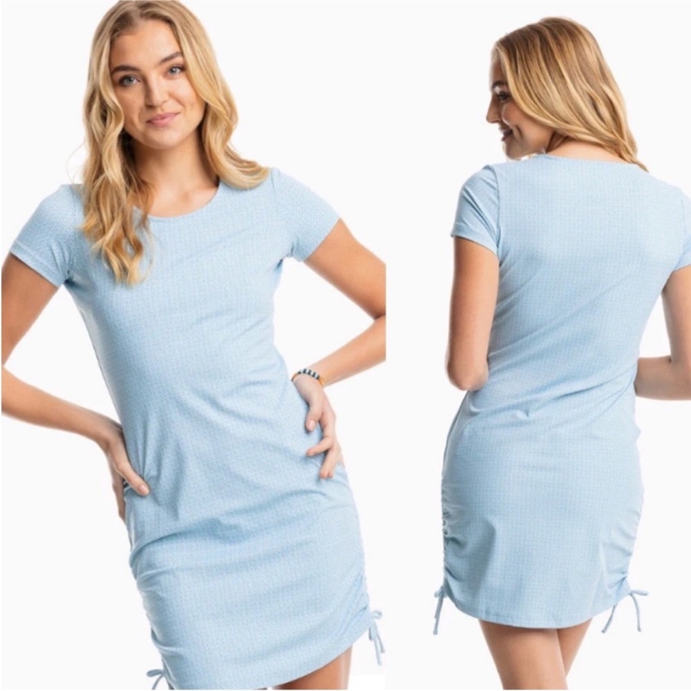 Southern Tide Light Blue Short Sleeve Casual Dress S